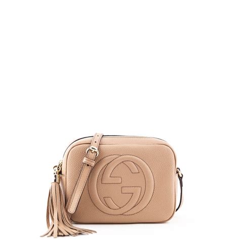 beige gucci disco bag on person|black gucci soho disco bag.